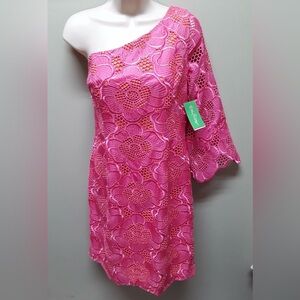 NWOT Lilly Pulitzer Women's Theresa Pink Eyelet Dress Size 6